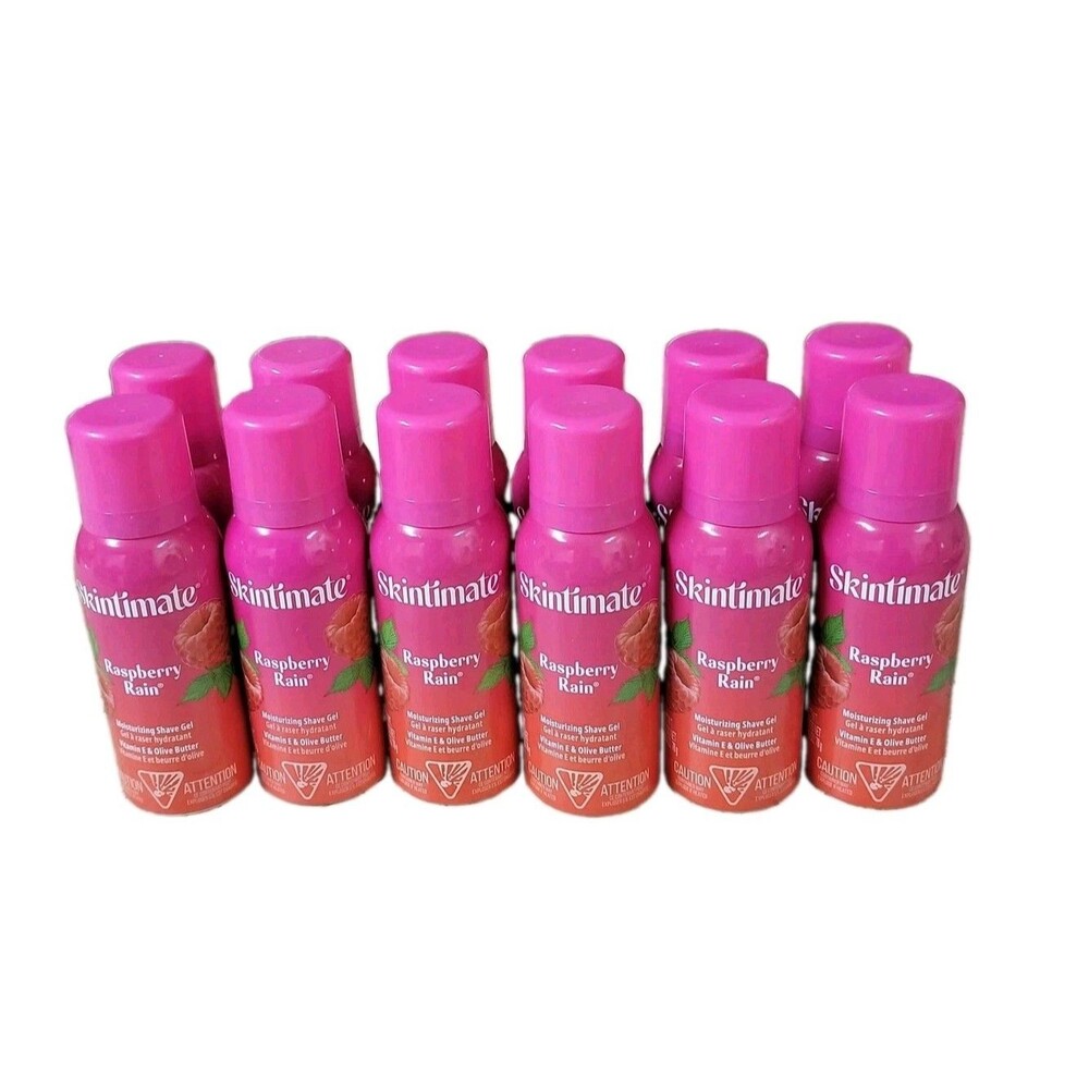Lot Of 12 Skintimate Raspberry Rain Shave Gel 2.75oz–Moisturizing Travel Size